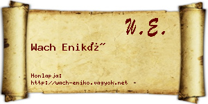 Wach Enikő névjegykártya